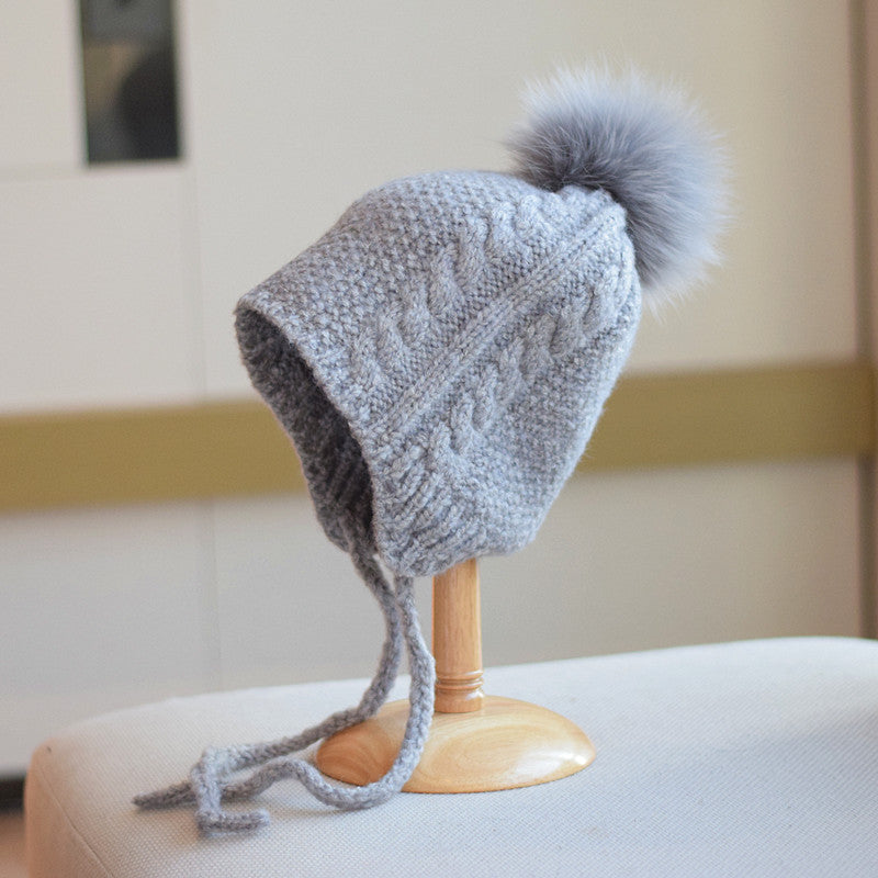 Cute Braid Woolen Cap Women