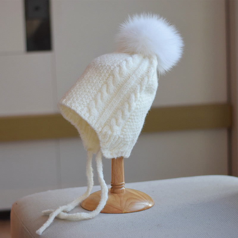Cute Braid Woolen Cap Women